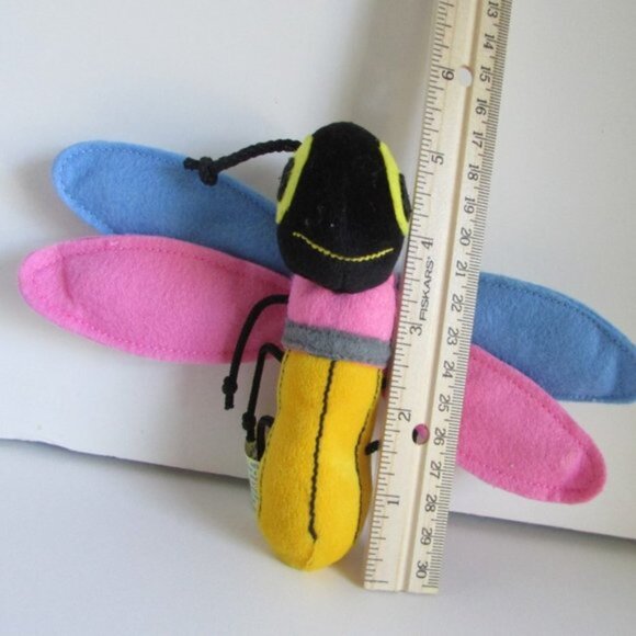 Lightning Bug 5" tall Dragon Fly Pencil Bean Bag Friend PLUSH Dan Dee RARE - Picture 4 of 7